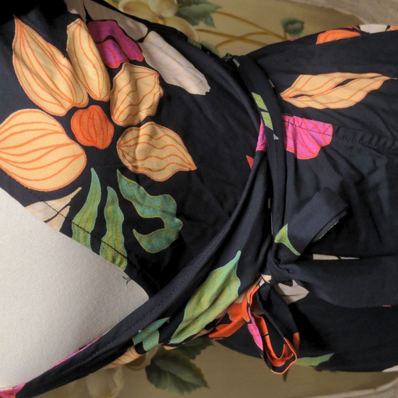 Black Wrap Around Dress S/P - Picture 3 of 7